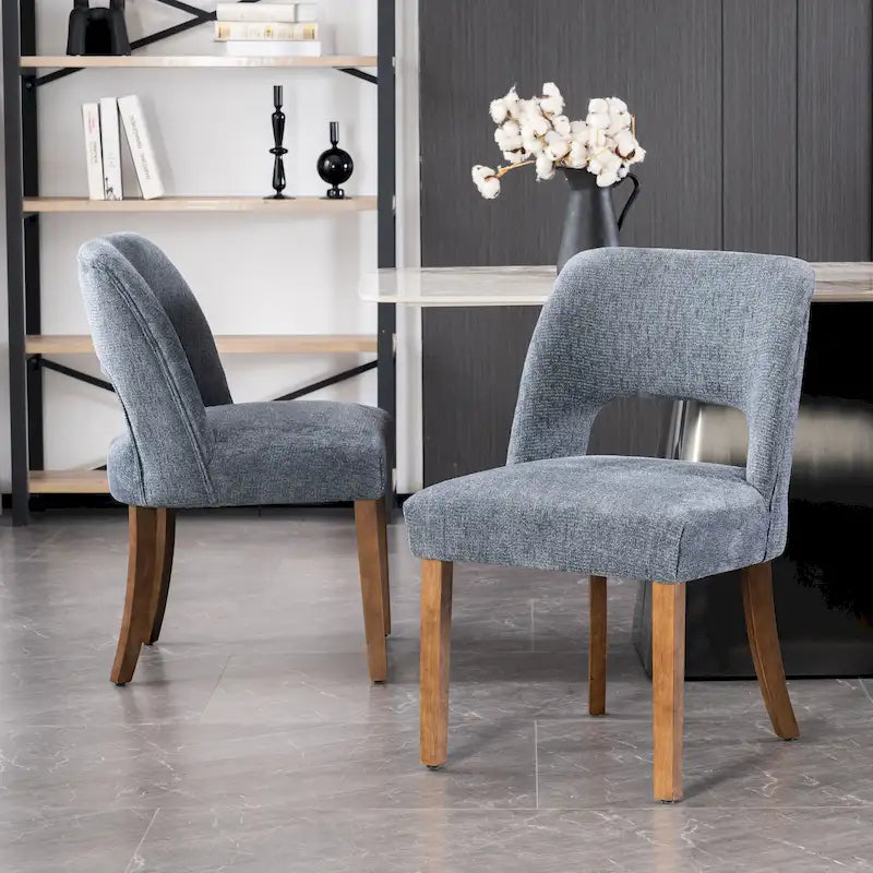 Upholstered Back Side Dining Chair Set of 2