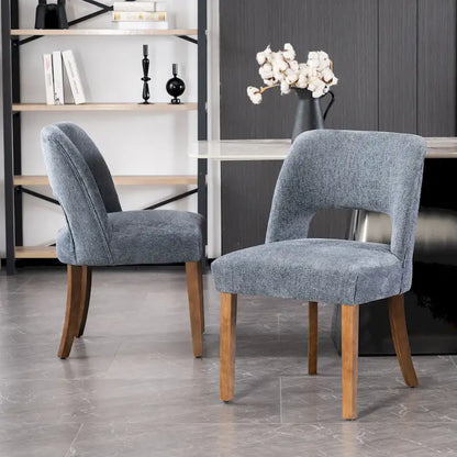 Upholstered Back Side Dining Chair Set of 2