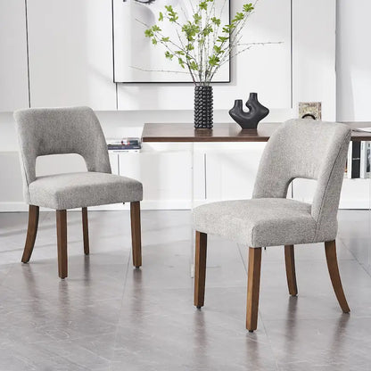 Upholstered Back Side Dining Chair Set of 2