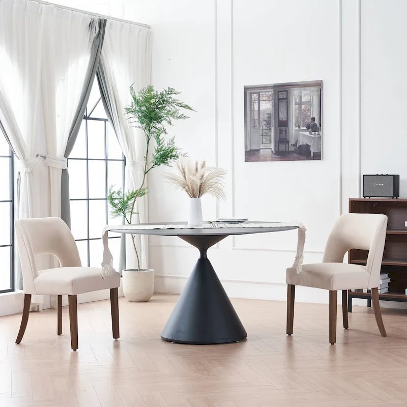 Upholstered Back Side Dining Chair Set of 2