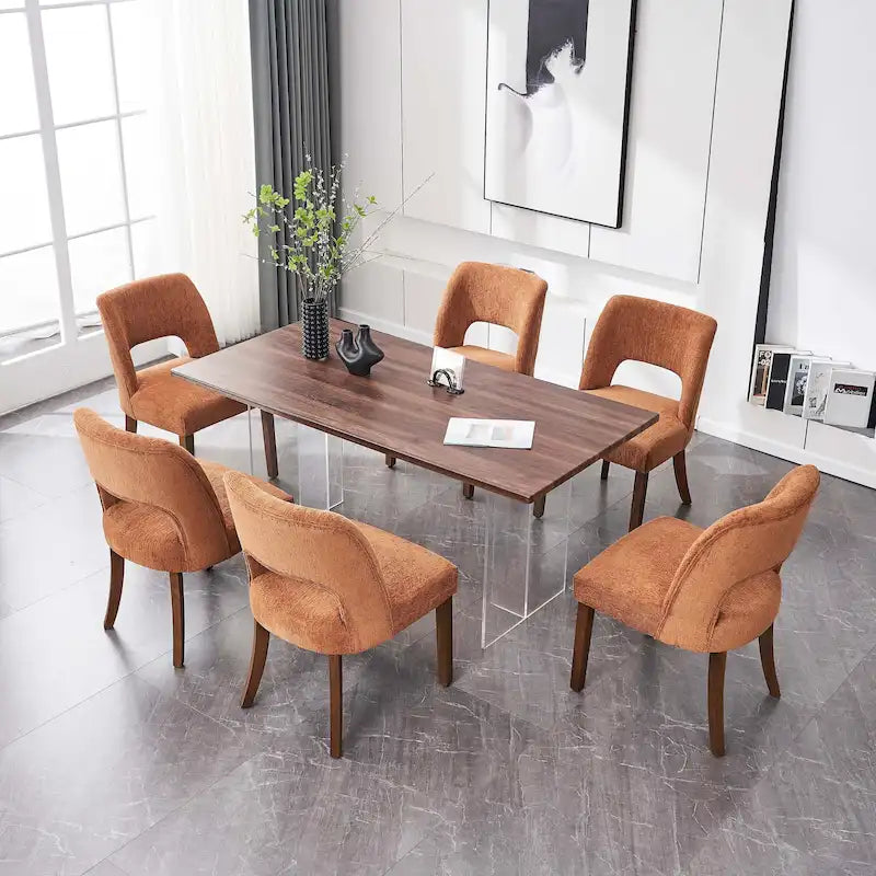 Upholstered Back Side Dining Chair Set of 2