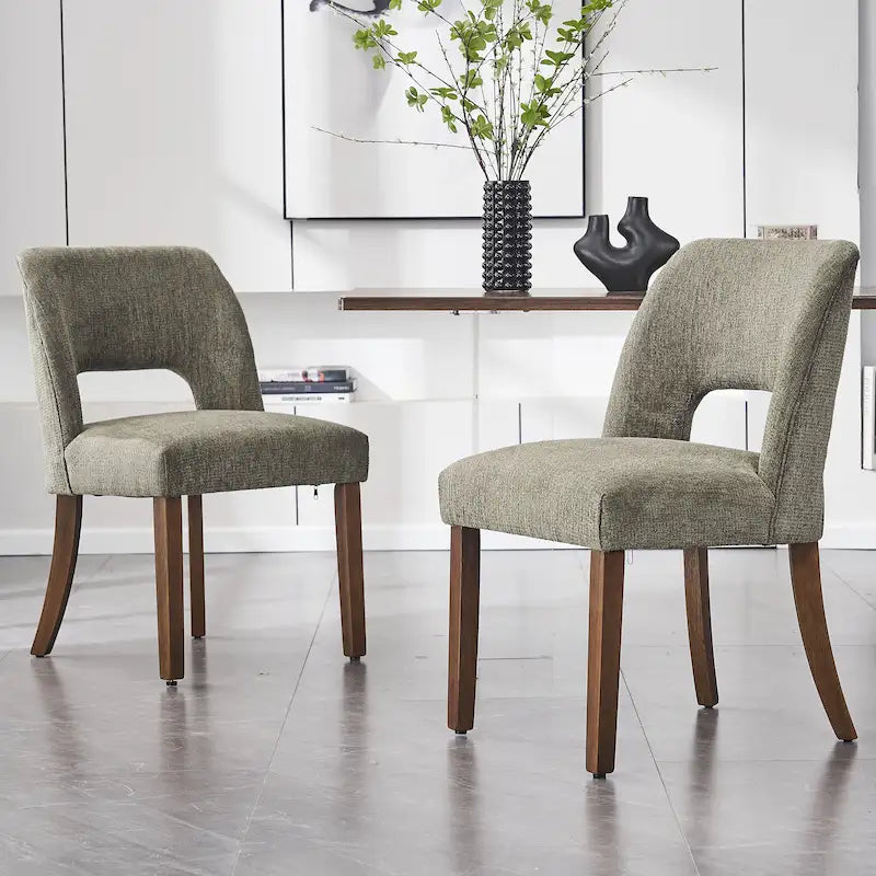 Upholstered Back Side Dining Chair Set of 2