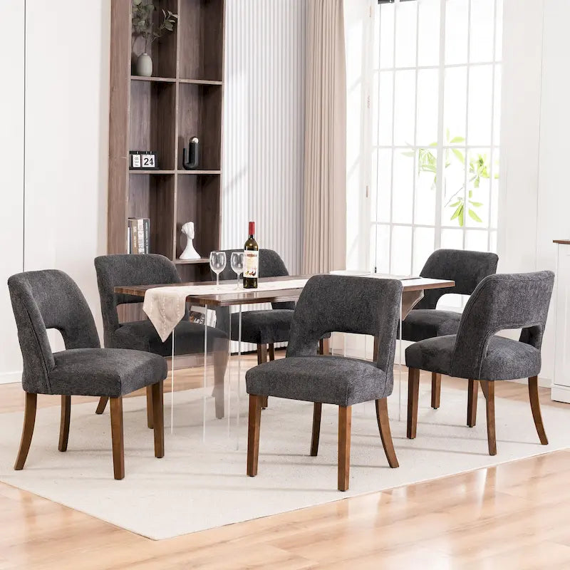 Upholstered Back Side Dining Chair Set of 2