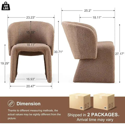 Howtai Barrel Dining Sofa Chairs Upholstered-Fully Wrapped