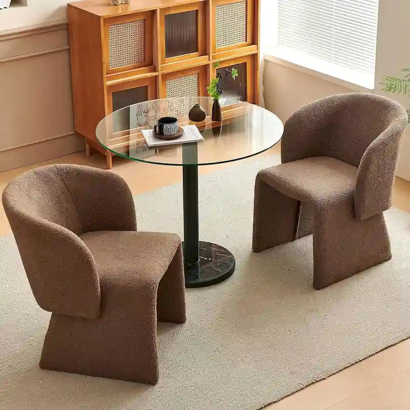 Howtai Barrel Dining Sofa Chairs Upholstered-Fully Wrapped