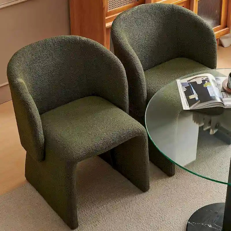 Howtai Barrel Dining Sofa Chairs Upholstered-Fully Wrapped