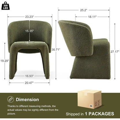 Howtai Barrel Dining Sofa Chairs Upholstered-Fully Wrapped