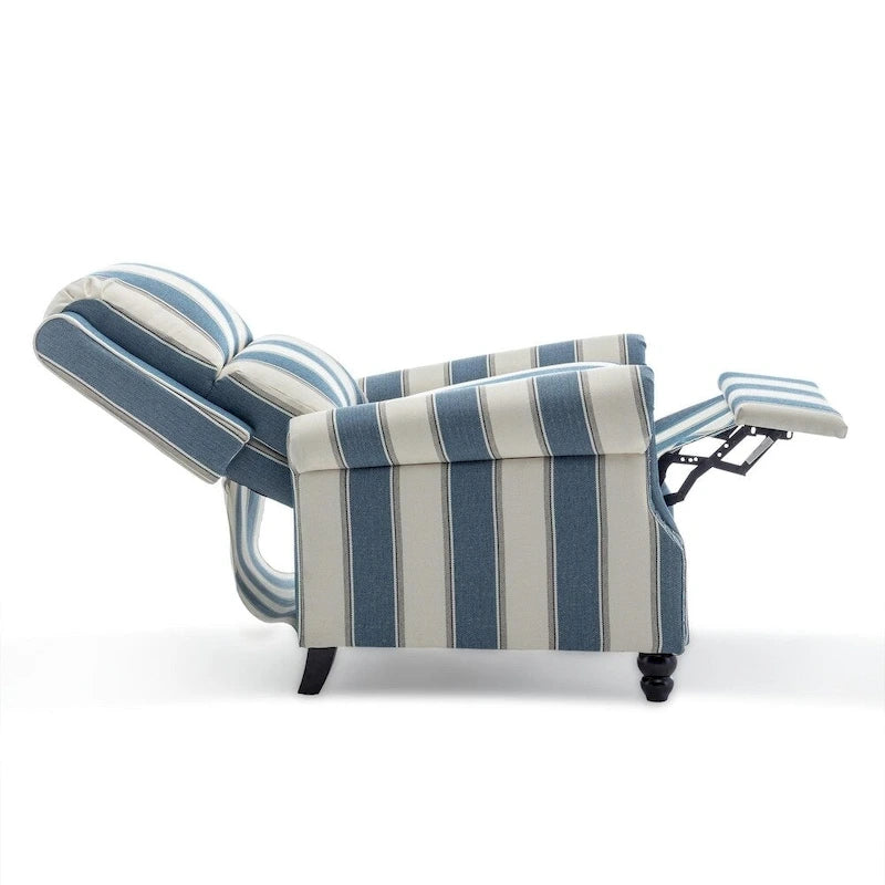 2 Set Nail-head Padded Seat Pushback Recliner Chair