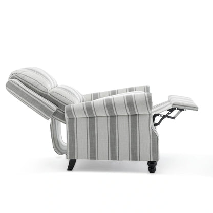 2 Set Nail-head Padded Seat Pushback Recliner Chair