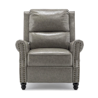 2 Set Nail-head Padded Seat Pushback Recliner Chair