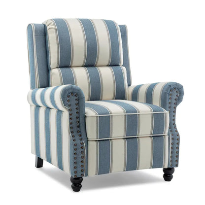 2 Set Nail-head Padded Seat Pushback Recliner Chair