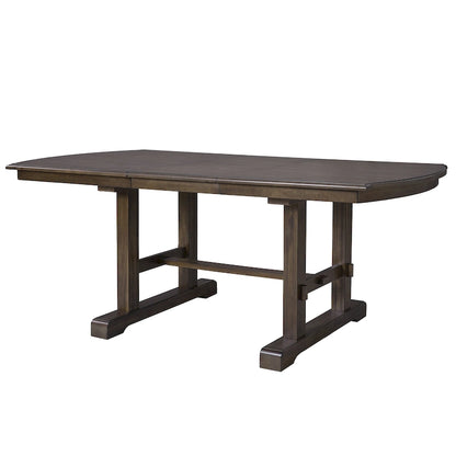 60-78 Extendable Dining Table, Farmhouse Wooden Kitchen Table with Removable Leaf, Large Expanding Table for 4-8