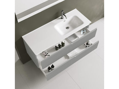 Homzora 4-piece DX bathroom vanity set in matte grey