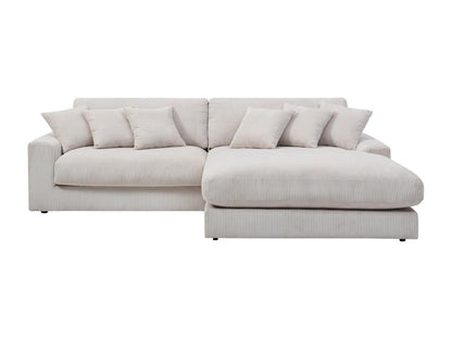Reversible corner sofa in beige fabric Homzora