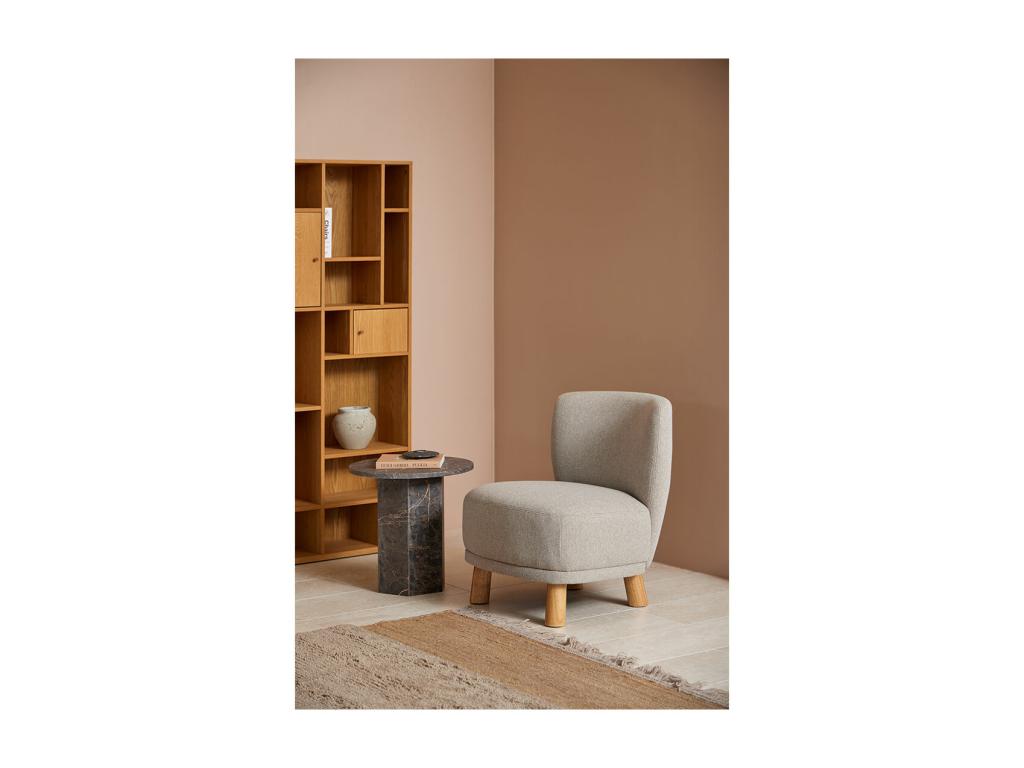 Doucezen coffee table side table 50cm brown marble.