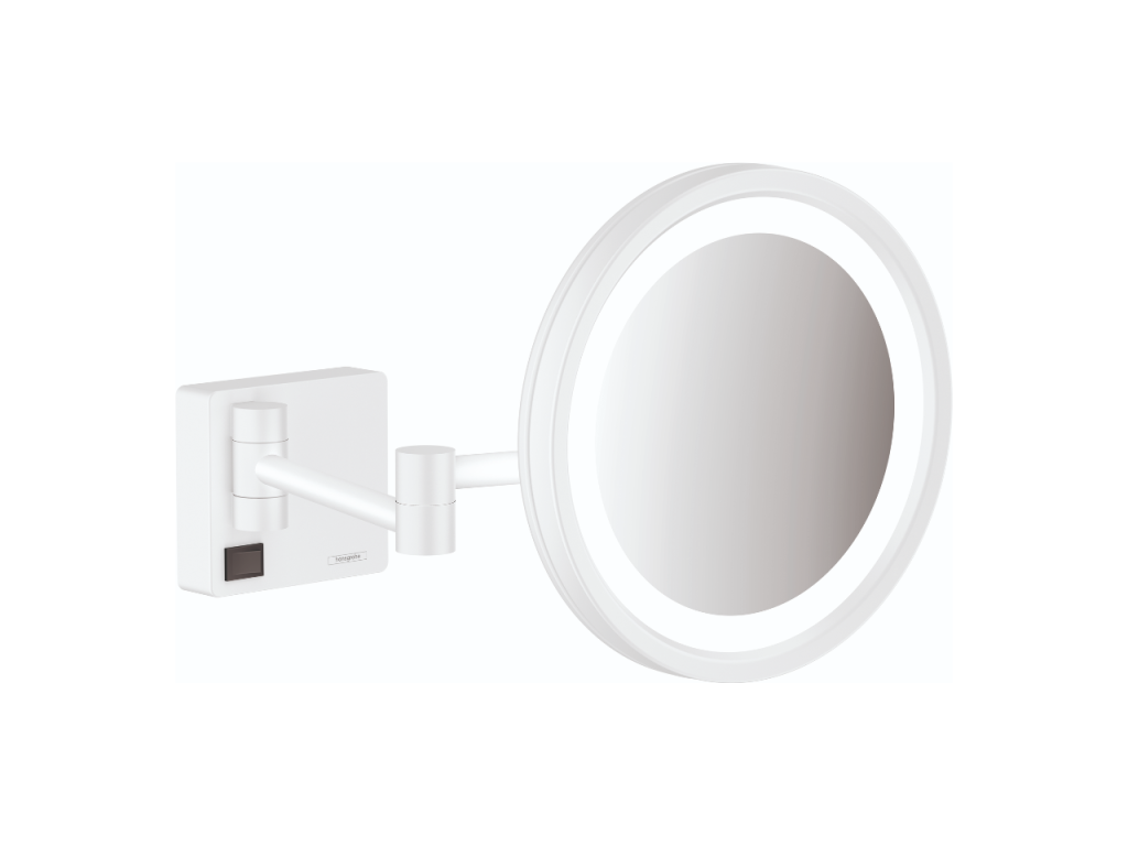 Homzora AddStoris matte white LED shaving mirror