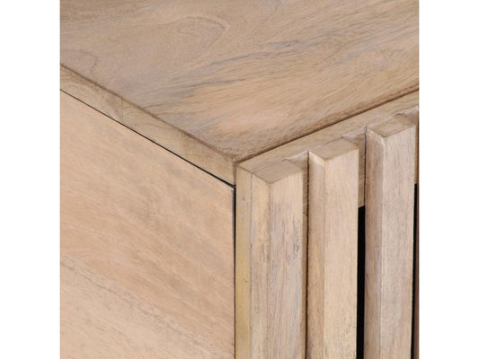 White coffee table 80x51x40 cm solid mango wood