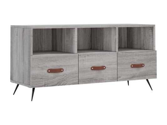 Homzora TV stand, grey, 102x36x50 cm, engineered wood