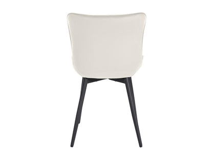 Set of 2 dining chairs - Velvet / Metal - Cream - Doucezen