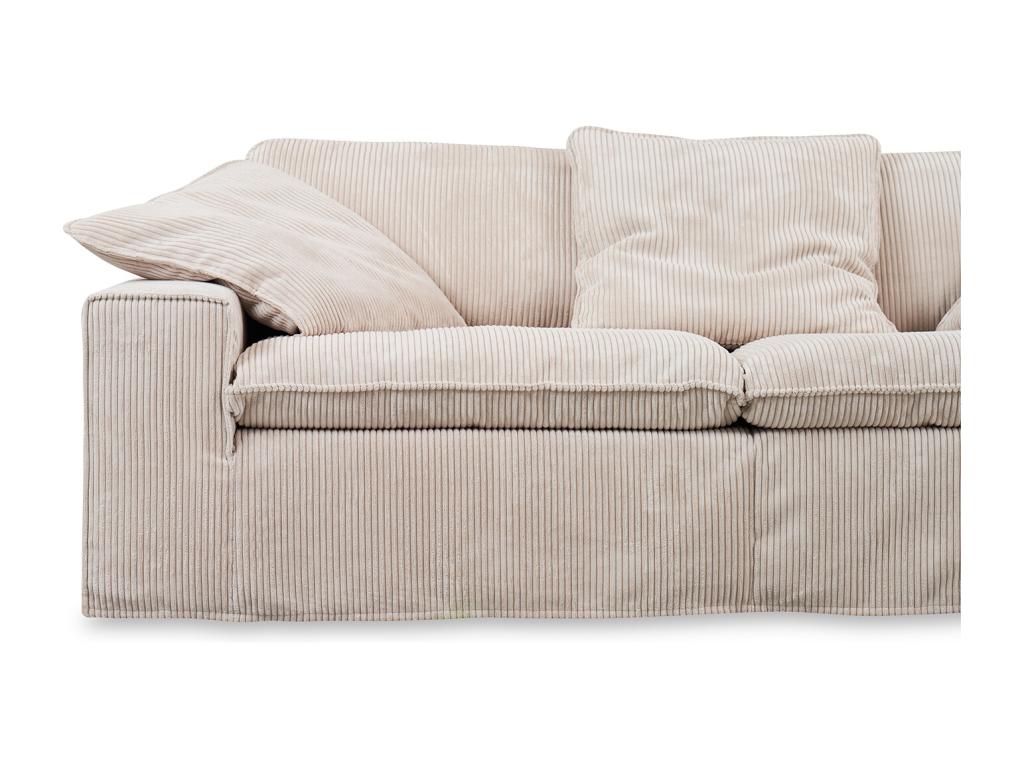 Sofa - cream white corduroy - Homzora