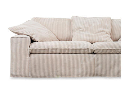 Sofa - cream white corduroy - Homzora