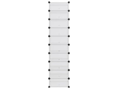 Transparent shoe rack 44x32x174 PP