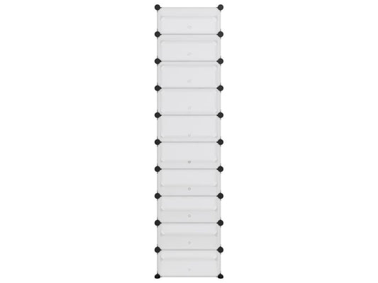 Transparent shoe rack 44x32x174 PP