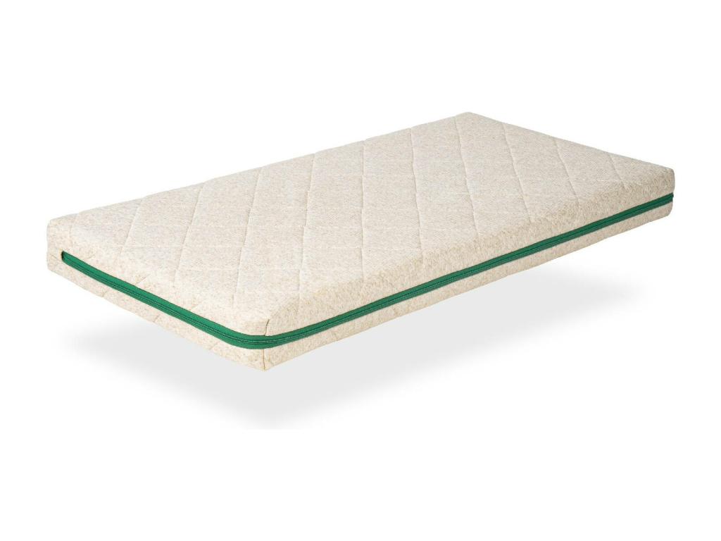 Latex mattress 67x137 cm, 11 cm thick, natural latex and coconut fiber, removable cover. Organic fabric