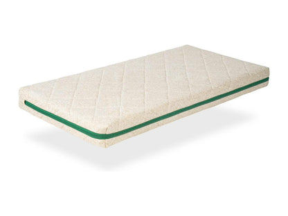 Latex mattress 67x137 cm, 11 cm thick, natural latex and coconut fiber, removable cover. Organic fabric