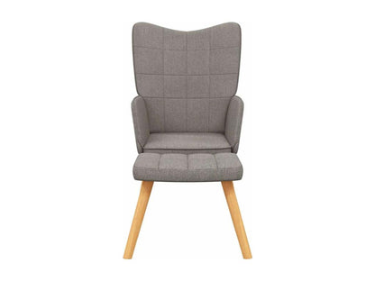 Doucezen Fabric Relaxing Armchair with Footstool