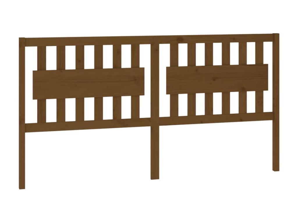 Honey brown headboard, 185.5x4x100 cm, solid pine wood