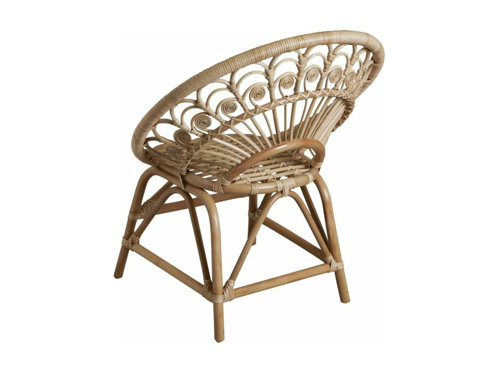 Natural rattan petal armchair