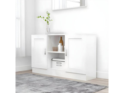 White sideboard 120x30.5x70 cm Engineered wood