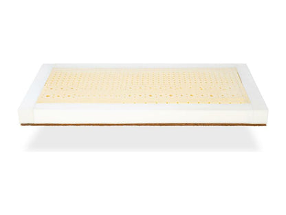 Latex mattress 67x137 cm, 11 cm thick, natural latex and coconut fiber, removable cover. Organic fabric