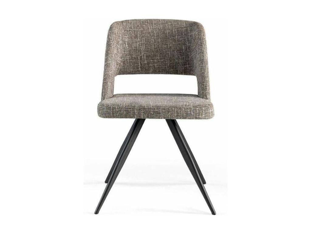 Homzora fabric chair with black steel legs - set of 2 - Homzora color 67