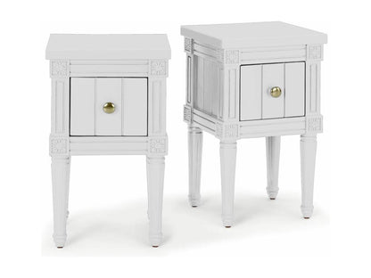 Set of 2 Doucezen Bedside Tables 58cm White