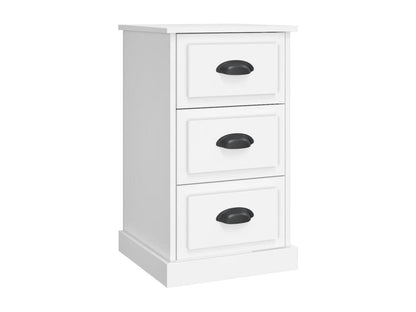 White bedside table 39x39x67 cm engineered wood