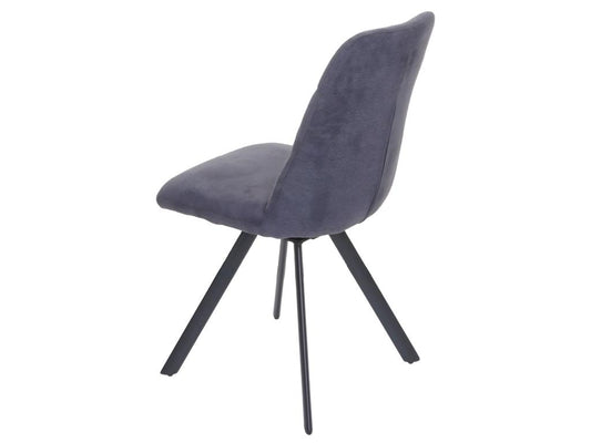 Set of 2 Homzora-J69 dining chairs, swivel kitchen chair, auto-position, velvet - an