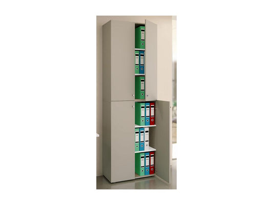 Doucezen Office Cabinet, Bookcases, Filing Cabinets, Office Furniture, Doucezen Cabinet with 6 Hinged Doors, Gray