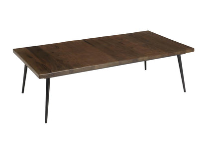 Homzora - Rectangular coffee table - 135x70cm recycled wood, metal legs