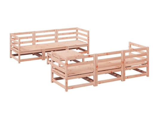 Homzora 7-piece solid fir wood garden furniture set