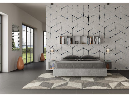 Doucezen 160x190 Concrete Grey Bed with Slatted Base