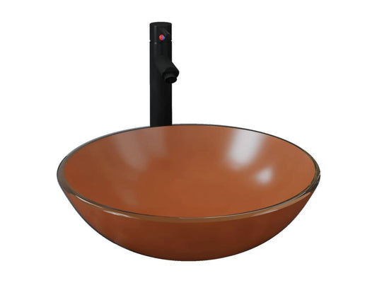 Bathroom sink with glass, 6.4x6.4x9.1 cm, 02 0002860