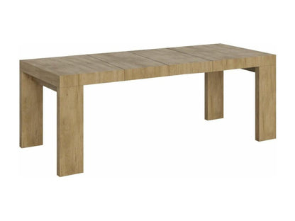 Doucezen extendable wooden dining table - White - 4-leg base - 2 thick extensions - Extendable width 160 to 264cm