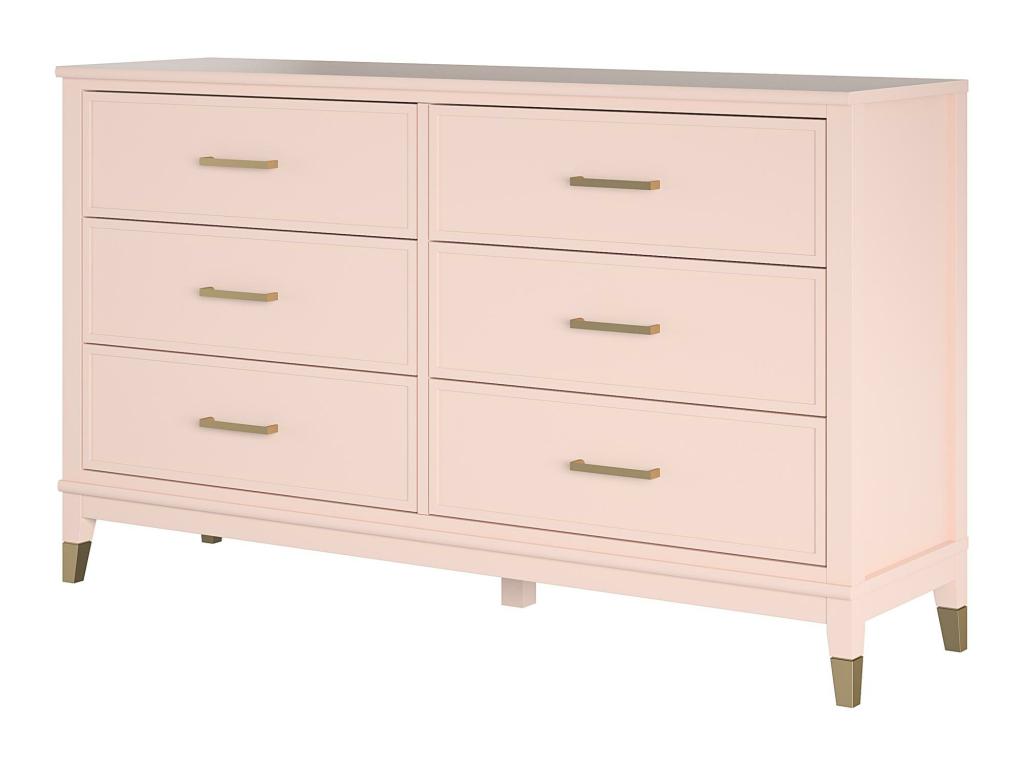 Westerleigh - Pink MDF 6-drawer chest