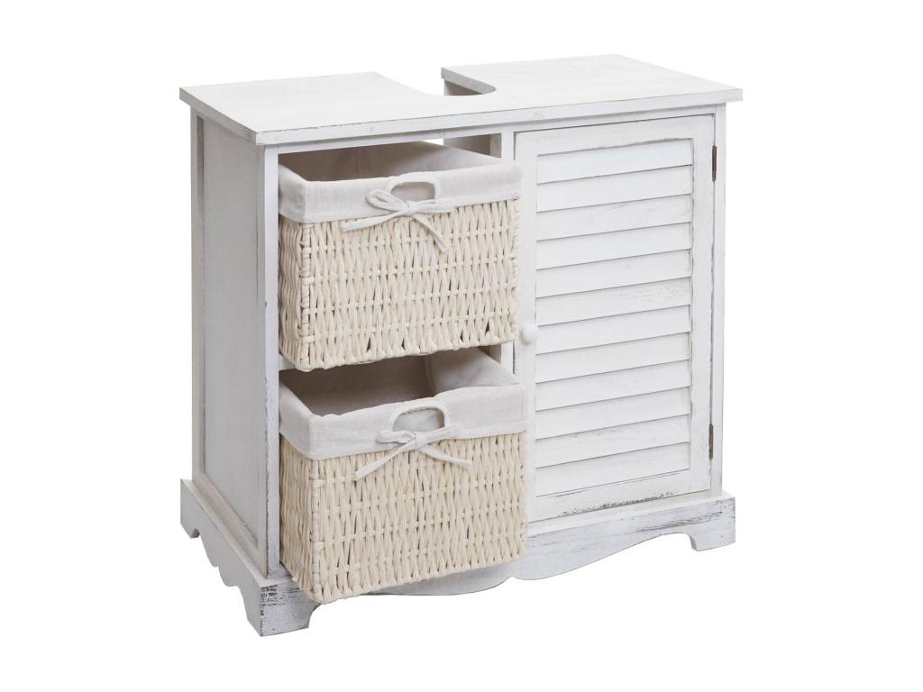 Homzora-H20 bathroom vanity unit, 60x65x31cm - Homzora white