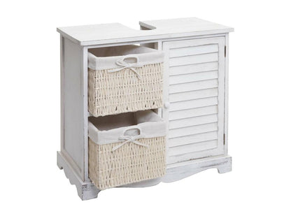 Homzora-H20 bathroom vanity unit, 60x65x31cm - Homzora white