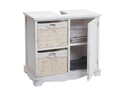 Homzora-H20 bathroom vanity unit, 60x65x31cm - Homzora white