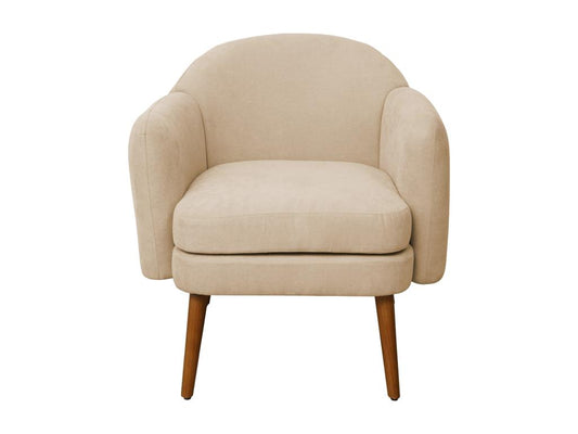 Modern upholstered armchair with armrests