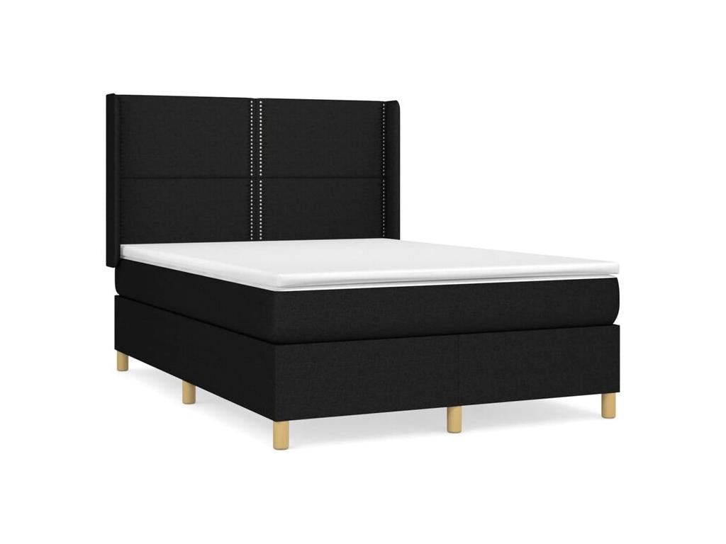 Homzora bed base with black mattress 140x190 fabric